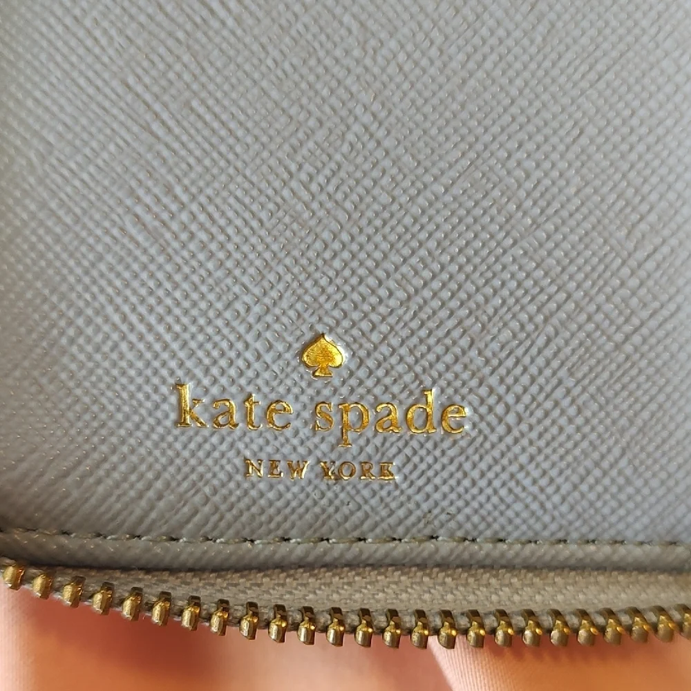 Kate Spade Wallet Light Blue Zip Around - Picture 5 of 8